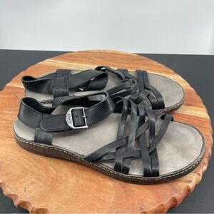 CHACO Fallon Strappy Sandals black leather Sz 8
